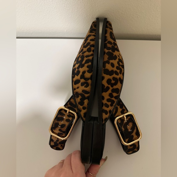 🐆Steve Madden Calf Hair Leopard Print Slingback Flats - Picture 9 of 9